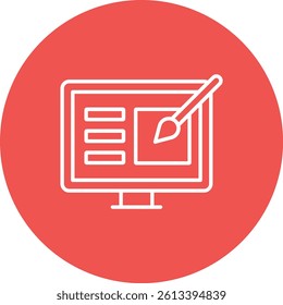 Online design vector icon. Can be used for printing, mobile and web applications.