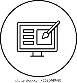 Icono de Vector de diseño en línea. Se puede utilizar para aplicaciones de impresión, móviles y de Web.