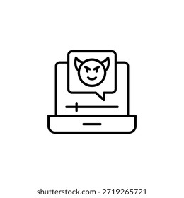Aviso De Conteúdo De Dispositivo Online Exibido No Notebook