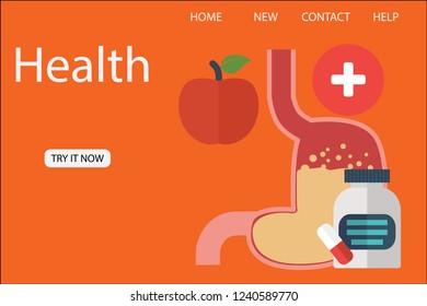 Online diagnosis concept banner with characters. Can use for web banner, infographics,hospital images. Flat isometric vector illustration.