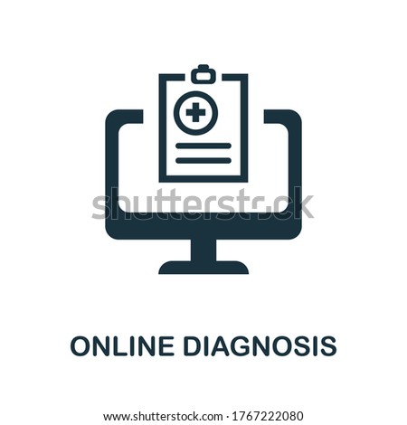 Online Diagnosis icon. Simple element from digital health collection. Creative Online Diagnosis icon for web design, templates, infographics and more