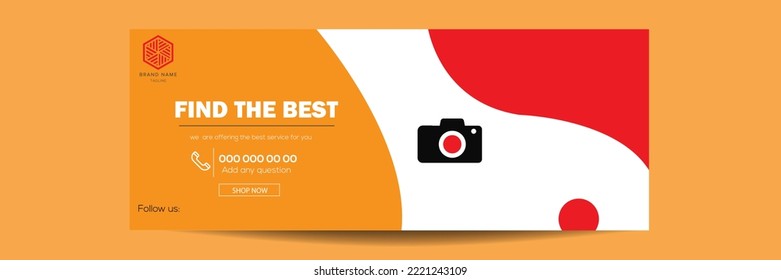 Online Digital marketing Facebook cover web banner template social media post