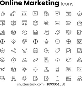 Online Digital Marketing Icon Set