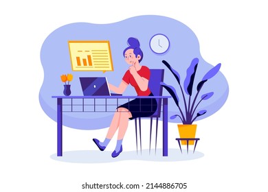 Online Digital Marketing Illustration concept. Flat illustration isolated on white background