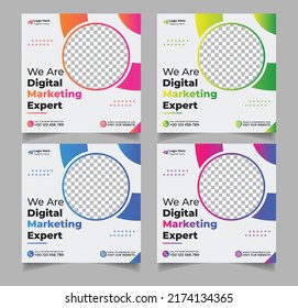 Online Digital Marketing Social Media Post template | Online digital marketing, Social media, Digital marketing social media