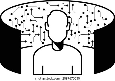 Online Digital Meeting Concept, free to air recording box Vector Icon Design, Metaverse Symbol, Persistent Virtual environment Sign, Internet functions In futurism Stock Illustration