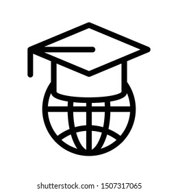 online diploma thin line vector icon