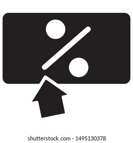 Online discount icon black vector