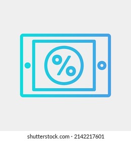 Online discount icon in gradient style about black friday, use for website mobile app presentation