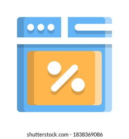 online discount icon isolated sign symbol vector illustration - with style flat icons