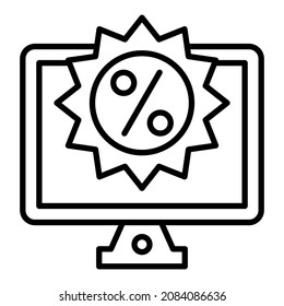 Online Discount icon vector image. Can also be used for web apps, mobile apps and print media.