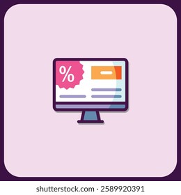 Online Discount Promotion Display Icon