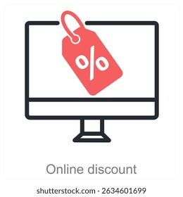 online discount vector icon concept design