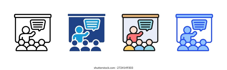 Online-Diskussion Symbol Set mehrere Stilkollektion