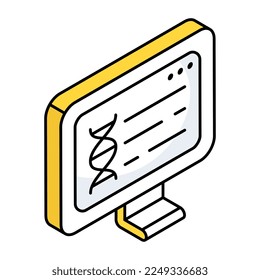 Online DNa icon in flat design