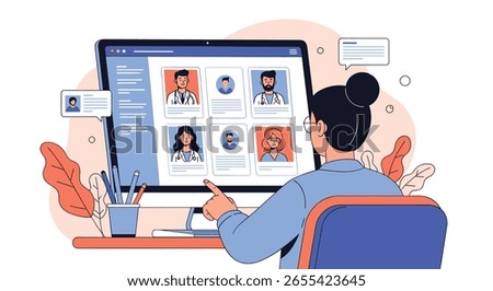 Online doctor appointment booking system interface design for healthcare professionals