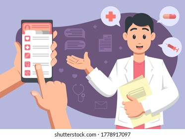 online doctor concept vector ilustration