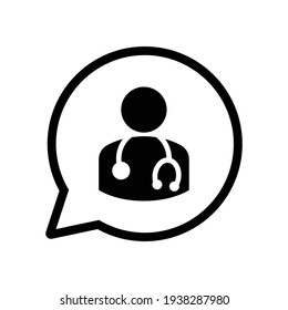 online doctor consultation icon vector