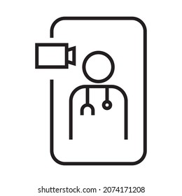 online doctor icon vector sign design