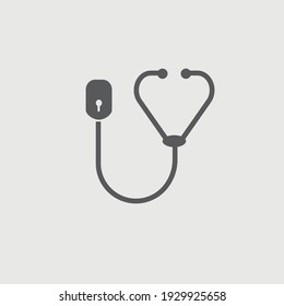 Online doctor vector icon illustration sign