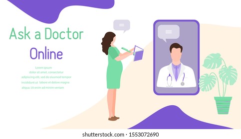 Online doctor vector illustration concept 