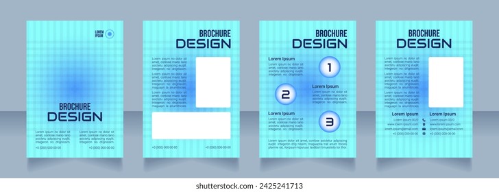 Online doctor visit blank brochure design. Template set with copy space for text. Premade corporate reports collection. Editable 4 paper pages. Bebas Neue, Audiowide, Roboto Light fonts used