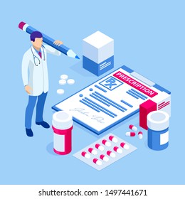 Online doctor at work. Health medical science. Medicine and pharmacy banners. Pharmacist care for the patient. Medicine industry.