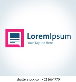 Online document corporate system professional application logo logotype vector icon
