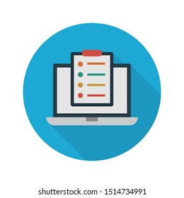 online document glyph flat vector icon