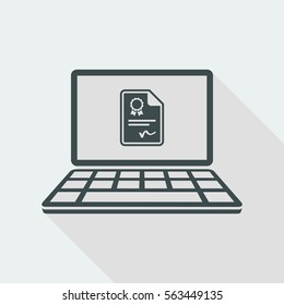 Online document service - Vector flat icon