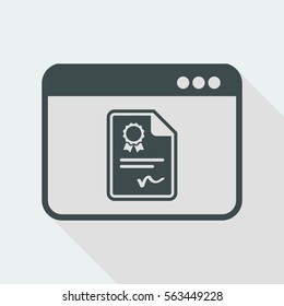 Online document service - Vector flat icon