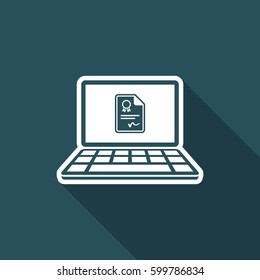 Online document service - Vector flat icon