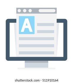 Online Document Vector Icon 