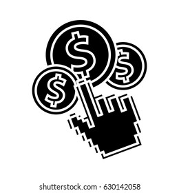 online dollar click icon