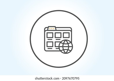 online domain registration icon vector design