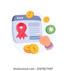 Online Donation Concepts Style illustrations. EPS 10 File stock illustration