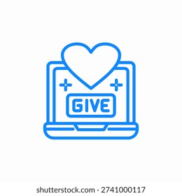 online donation icon sign vector