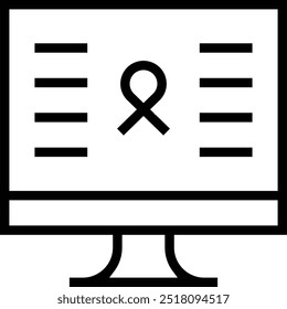Icono de donación en línea. Diseño de estilo lineal delgado aislado sobre fondo blanco
