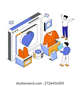 Online donation illustration, editable vector 