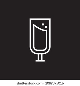 Online Drinks Logo Design Concept Vector Juice Logo Templates black background