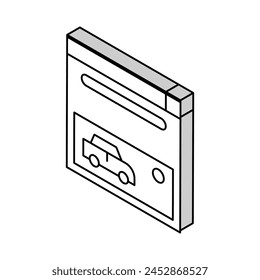 online driving school lesson isometric icon vector. online driving school lesson sign. isolated symbol illustration