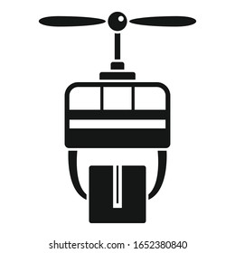 Online drone delivery icon. Simple illustration of online drone delivery vector icon for web design isolated on white background
