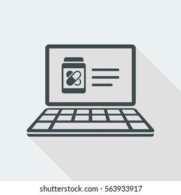 Online drugstore - Vector flat icon