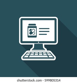 Online drugstore - Vector flat icon
