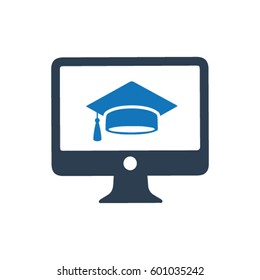 Online e- learning icon