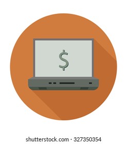 
Online Earning Colored Vector Illustration
