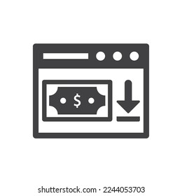 Online Earning Icon Sign Symbol