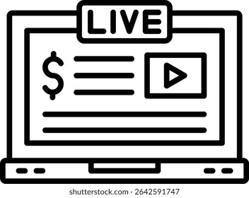 Online earning vector icon. Can be used for printing, mobile and web applications.