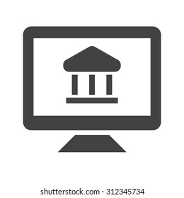 Online, e-banking, e-commerce icon vector image. Can also be used for business, finance, technology, economics and accounting. Suitable for web apps, mobile apps and print media.