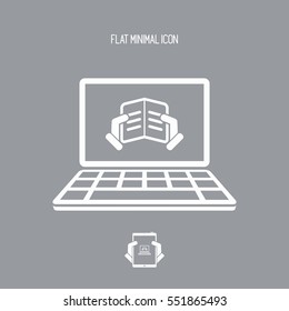 Online e-book - Vector flat icon